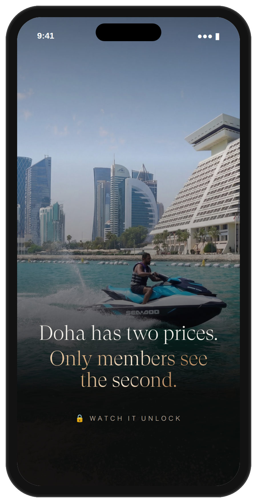 Reel: Doha has two prices, only members see the second